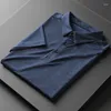 Men's Polos Arrival Fashion Short Sleeved Summer Leisure Middle-aged And Young Shirt Non Iron Ice Silk Polo Size M-5XL