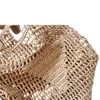 Sac fourre-tout Raffia High Quality Designer Sac de plage d'été Sacs Femmes Tes Hollow Out Handbag 45-51 cm