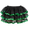 Jupes Satin Trim Adulte Tulle Steampunk Robe Lolita Femmes MiniTutu Jupe Jupon Sexy Gothique Clubwear Grande Taille