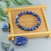 Kralen echte 5A natuurlijke Lapis Lazuli stenen kralen armband Homme elastische hoge kwaliteit energie genezing sieraden voor vrouwen cadeau voor vriend YQ240226