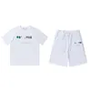 Trapstar T-shirt mode sport ensemble concepteur lettres brodées luxe noir, blanc, gris, arc-en-ciel mode sportive d'été