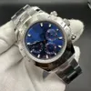 AAA automático 2813 movimento caixa de aço 40mm mostrador azul relógio melhor qualidade
