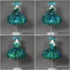 Vestidos de niña Niñas Lentejuelas verdes Flores Niña Vestidos de bola Lujo Niño Cumpleaños Pageant Custom Madegirls Drop Entrega Bebé Niños Mater DHDV1