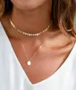 IPARAM 2018 New Fashion Gold Coin Layered Necklace Set For Women Charm Choker Necklace5240883