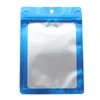 20*12cm 18*10cm Clear + aluminum Plastic OPP Retail packaging package pouch bag for mobile Cell phone Cable Case accessories