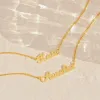 Halsketten Benutzerdefinierte Namenskette Personalisierte handschriftliche Unterschrift Halsketten für Frauen Edelstahlschmuck Halsreif Jubiläumsgeschenk