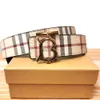 Belts Casual burberiness burbreriness Comfortable burrberriness Belts Check for Men Designer Waistband Women Smoot two Sides With Delicate St 4OU5 YQ240226