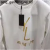 Neue Damen Herren Kapuzenpullover Pullover Sweatshirts Laurent Langarmpullover Damen Tops Kleidung mit YS Gold Letter Print Pullover Damen Herren Kapuzenpullover