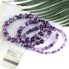 Perlenarmband aus Natursteinen, Amethysten, Rosenquarzen, Aquamarinen, Perlen, Schmuck, Geschenk für Männer, magnetischer Gesundheitsschutz, Frauen YQ240226