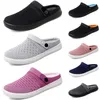 2024 Mesh Slippers Cushion Slip-on Summer Femmes Chaussures Walking Gai Purple Black Rose Gris Gris Pourtette Purple Platphes