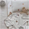 Couvertures Swaddling Ddling coréen polaire bébé enfants couverture ours broderie infantile literie moïse panier couffin er poussette ers dro dhs6o