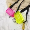 Sac à bandoulière en plastique Pvc pour femmes, sac à bandoulière transparent à la mode, petit fourre-tout messager couleurs bonbons, sac à cosmétiques