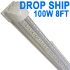 8 foot led shop lights 100W 96inch 10000 LM LED Under Cabinet Light, T8 Integrated Tube Light Fixture for Utility 8Ft Shop Light Ceiling Garages Warehouse crestech