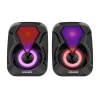 Haut-parleurs 1 paire Mini ordinateur de bureau ordinateur portable USB 2.0 multimédia RGB lumière 3D stéréo ordinateur haut-parleur caisson de basses Plug and Play contrôle du Volume