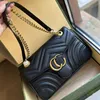 3Size Marmont Ophidia Snake Leather Leather Leather Sholdled for Womens for Womens Clutch Flap Bag