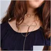 Pendant Necklaces Y Mtilayer Sequins Long Tassel Choker Necklace Accessories For Women Jewelry Layers Collar Drop Delivery J Dhgarden Dhp3V