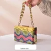 Bolsos de hombro del cuerpo cruzado para las mujeres Patrón de serpiente Cena Bolso Cross-Border Mujer Cadena Caja cuadrada Bolsa 2021 Lock335N de alta calidad