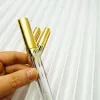 Garrafas 5/50/100pcs 4ml Tubos de brilho labial vazios Gotas de água de água de ouro Diy Rímel Tube Garrafa Cosmética Recipientes de embalagem por atacado