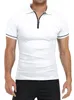 Herren Polos 2024 Sommer-Poloshirt, leichtes Revers, einfarbig, schmal geschnittenes Kurzarm-Poloshirt