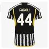 Fans Player Soccer Jerseys 2023 2024 Home Away Milik Di Maria Vlahovic Kean Pogba Chiesa McKennie Locatelli Football Shirt 22 23 24 Kits män och barn uniform