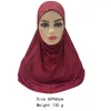 Chapeaux Accessoires pour cheveux Vêtements ethniques Femmes musulmanes Hijab Amira Cou Couverture complète Islamique Arabe Bonnet Os Prière Islam Underscarf One Piece Hat Caps