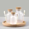 Dinnerware Sets 6 Bottle Bottled Mask Powder Small Terrarium Kitchen Storage Jars Plastic Bath Salt Container