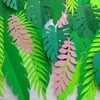 Decorative Flowers Artificial Leaves For Wedding Backdrop Wall Nursery Paper Craft Decor Fake Flower Leaf Ramadan Decoration 2024