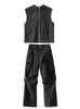 HOUZHOU Cargo Pants Sets Vest Hooded Summer 2 Piece Outfit Japanese Sleeveless Suit Male Korean Streetwear Hip Hop Plus Size 5XL 240223