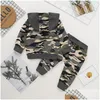Clothing Sets Baby Boy Clothes Infant Boys Camouflage Letter Plover Hoodie Tops Add Pants 2Pcs Outfits Spring Autumn Born Drop Deliv Dhqzy