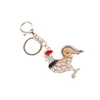 Keychains Rooster Rhinestone Keychain Handbag Charm Key Chain