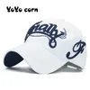 Boll Caps Yoyocorn Unisex Fashion Cotton Baseball Hat Mens Button Hat Ben Hat Bone Gorras Embryo Spring Hat Wholesale J240226