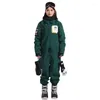 Vestes de ski 2024 hiver combinaison de ski femme épaissie chaude imperméable coupe-vent placage double planche attachée à la cheville une pièce hommes