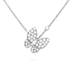 Designer necklace luxury jewelry butterfly necklaces for women Red Bule White Shell rose gold platinum pendant Wedding gift stainless steel wholesale for resaleQ6