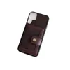 Cell Cases Porte-cartes de créateurs Poches Portefeuilles pour S24 S23 S22 S21 S20 Plus Note 20 Ultra Luxe Couvertures complètes Coquilles Fundas Fleur Marron 240219