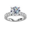 Anneaux de mariage Haute qualité D couleur 3.5 Ct Moissanite bagues de fiançailles 18K or S925 Sterling Sier bague de mariage femme bijoux Drop De Otzmf