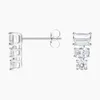 Orecchini a bottone S925 Gioielli in argento sterling Diamante creato dal laboratorio di Ginevra (1 1/2 Ct. Tw.)