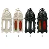 Bougeoirs faciles à utiliser pour la maison, Style marocain, installation légère, verre en fer, support de décoration, lampe lanterne d'intérieur Vintage