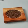 Plates Bamboo Wood Square Dinner Plate Explosives Tray Hollow Tableware Dim Sum Dish Snack Dessert Sushi Bowl