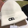 قبعة متبكّمة شتاء مكونة من مصمم العلامة التجارية Beanie/Skull Caps مكدسة قبعة صوف مضلع