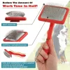 Peigne peigneux Brosse Slicker Long Tire Brousse Slicker Brush Grand chien Pet Pet Toiletage PEP DESHEDDIN