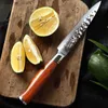 Couteaux de cuisine YARENH couteau utilitaire de 5 pouces 73 couches, couteau à éplucher les fruits de cuisine en acier inoxydable damas avec manche en bois de Dalbergia Q240226