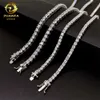 Collar Moissanite Ins, superventas, 4mm925 con incrustaciones de plata Mo sang hip hop, cadena de tenis para hombres de una sola piedra, joyería de hiphop