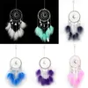 الحفل ديكور حلم الماسك الرياح 6 ألوان LED ريشة الجدار معلقة زخرفة Dreamcatcher Decorations T9i002573