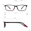Cadres de lunettes de soleil Cadres de lunettes optiques noirs rectangulaires légers TR90 pour hommes et femmes colorés pour lentilles de prescription myopie