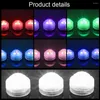 Luzes noturnas mini submersível led pequenas velas de chá subaquáticas à prova d'água rgb multicolorido sem chama lanterna de vaso