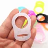 Beads Chenkai 100pcs Clear silicone mam rings DIY baby pacifier dummy chain holder adapter ring for NUK Toy food grade BPA Free