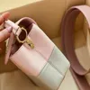 2022 torebka torebki Lady Tote Crossbody Torba kolorowe malowanie Litchee oryginalne skórzane torby ręczne zdejmowane 303x