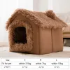 ケージソフトペットベッドディープスリープハウス犬猫冬の家取り外し可能なクッション囲まれた子猫のためのペットテント