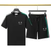 Tute da uomo di nuova marca Felpe di lusso Jogger Tuta sportiva abbigliamento da strada Pantaloni corti estate casual traspirante lettera T-shirt Pullover Set sportivi