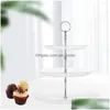 Diskplattor Party Cupcake Stand Self-Help 3 Tiers Fruit Plate For Birthday Tea Christmas Drop Delivery Home Kitchen Kök DININ DHSG1